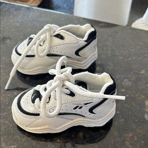 Reebok White and Black Kids Sneakers